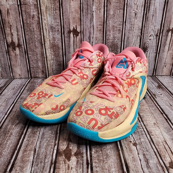 Nike Other - Nike Men's Giannis Zoom Freak 4 Letter Bros Vanilla Lighting FB9503-200 Size 17